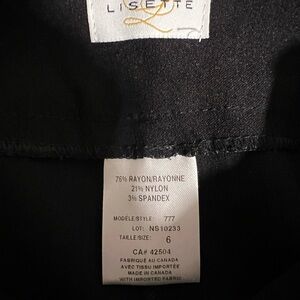 LISETTE Black crop pant